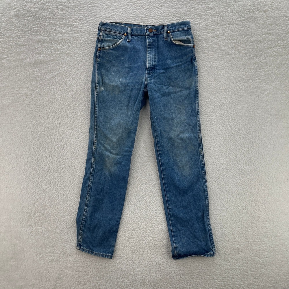 Wrangler Jeans Mens 32x32 Blue 936PWD Cowboy Cut Slim Fit Faded Western Rodeo